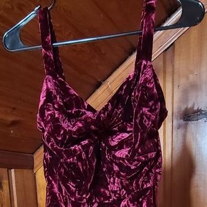 Women's small velvet pin up dress